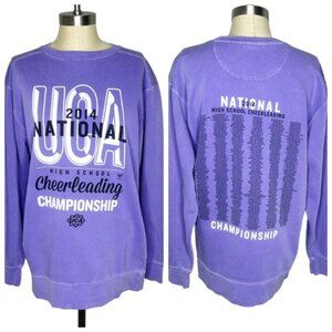 UCA Nationals Comfort Colors Sweatshirt Womens Size S Purple Fleece Lined